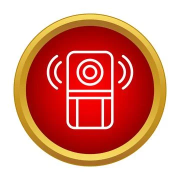Motion sensor alarm system alert security icon Stock Illustration
