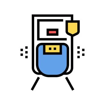 Motion sensor color icon vector illustration Illustrazione stock