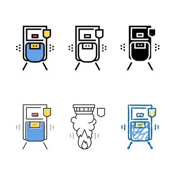 Motion sensor color icon vector multistyle isolated 스톡 일러스트
