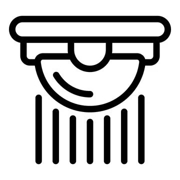 Motion sensor detecting presence with infrared light beam Stock Illustration