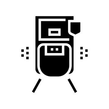 Motion sensor glyph icon vector illustration Illustrazione stock