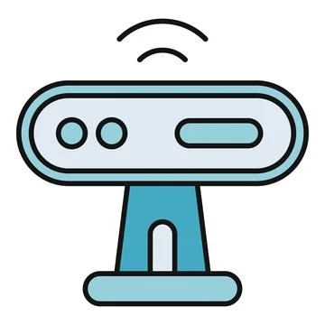 Motion sensor icon detecting activity in smart home Stock Illustration