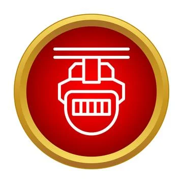 Motion sensor icon detecting movement for smart home security Stock Illustration