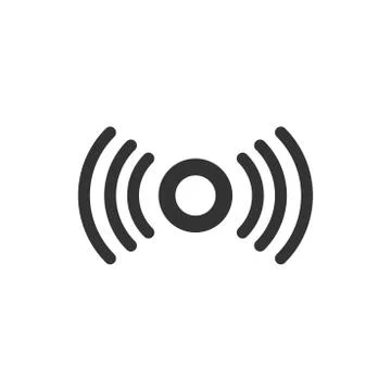 Motion sensor icon in flat style. Sensor waves vector illustration on white i Stock Illustration