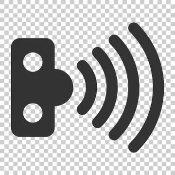 Motion sensor icon in flat style. Sensor waves vector illustration on isolate Stock Illustration