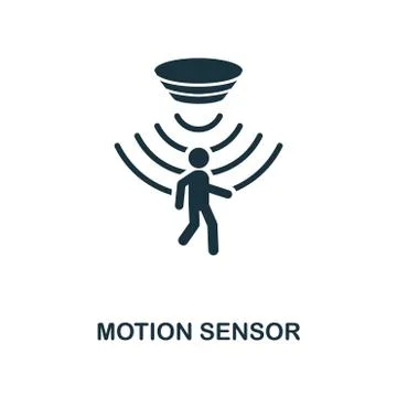 Motion Sensor icon. Monochrome style design from sensors icon collection. UI and Illustrazione stock