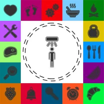 Motion sensor icon. Simple element Stock Illustration