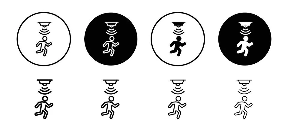 Motion sensor icon vector set collection for web Stock Illustration