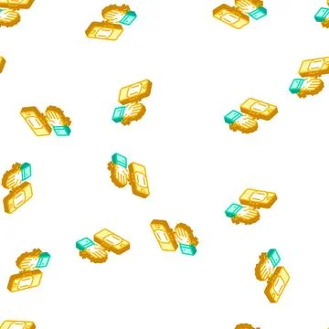 Motion sensor isometric icon seamless pattern color Illustrazione stock