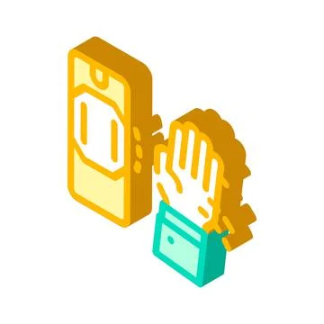 Motion sensor isometric icon vector illustration color Stock Illustration