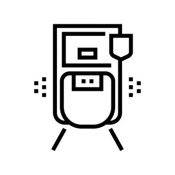 Motion sensor line icon vector illustration Illustrazione stock
