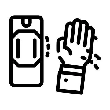 Motion sensor line icon vector illustration black Stock Illustration