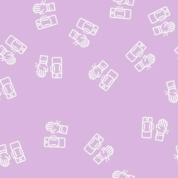 Motion sensor line vector seamless pattern black 스톡 일러스트