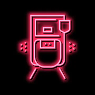 Motion sensor neon glow icon illustration Stock Illustration