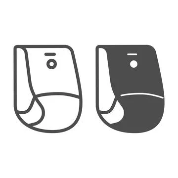 Motion sensor, protection, security, cctv, wall mounted line and solid icon Stock Illustration