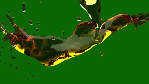 Motion Shot Of Water Splash Isolated On greenscreen Background at 4k High Fps. Stock Footage 322657946
