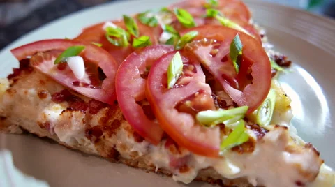 Motion of slice home made pizza with 4k resolution Stock Footage 61282273