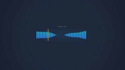 Motion Sound Waves Visualization Dynamic Audio Frequency Spectrum Animation. 库存影片 342620642