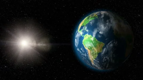 Motion in space overlooking the earth. Elements of this image furnished by NASA 動画素材 168235322