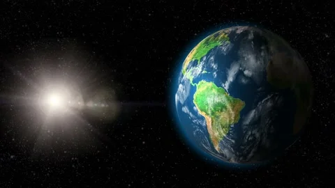 Motion in space overlooking the earth. Elements of this image furnished by NASA 動画素材 168235391