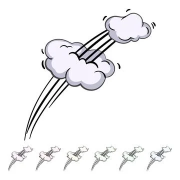 Motion speed comic cartoon vector graphic 库存插图