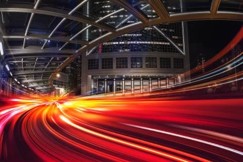 Motion Speed effect on City Stock Photos