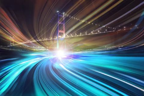 Motion Speed effect on City Stock Photos