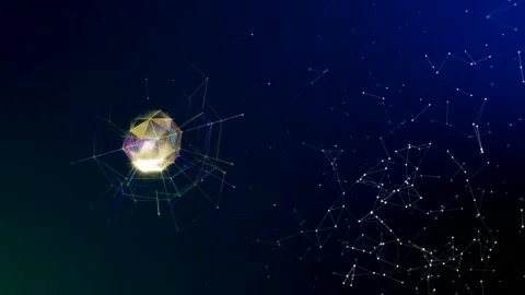 Motion sphere and plexus on the screen, for presentations, portfolios, social ne Video stock 146609068