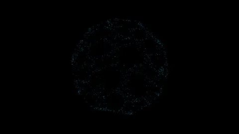 Motion sphere of particles. 4k animation... | Stock Video | Pond5