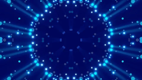 Motion stars and particles аnd blue background, loop Stock Footage 80366949