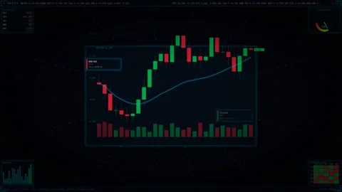 Motion of Stock Market Chart Analyzing Financial Trends and Data Visualizatio Stock-Footage 342558575