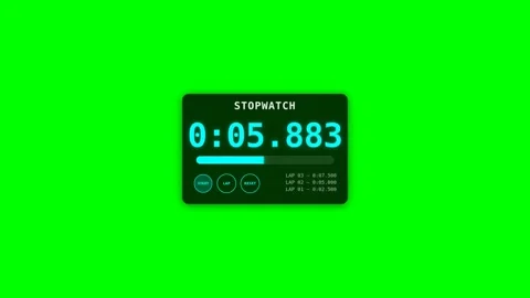 Motion of Stopwatch Timer Counting Down in Video Sequence for Precise Timin.. Stock Footage 342560493