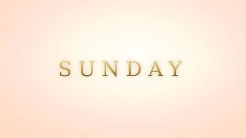 Motion Sunday Text Animation Bright Elegant Background for Relaxing Visuals. 库存影片 342621285