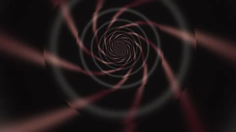 Motion of swirling lines creating a tunnel effect in dark Stock Footage 339514824