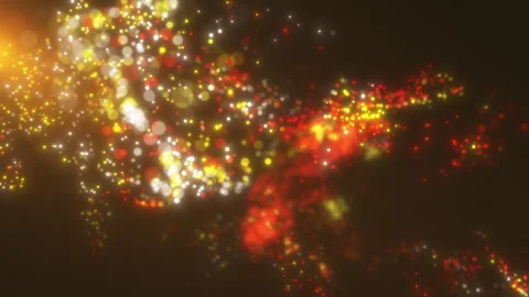 Motion with swirls of multi-colored particles in a liquid Stock Footage 252458599