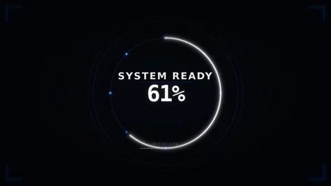 Motion System Ready Progression Video with Loading Circles 25 to 100 Percent. 库存影片 342564016