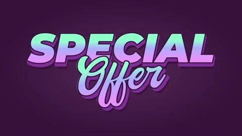 Motion text animation, Retro neon gradient 3d typography banner reading spe.. Video stock 331844138