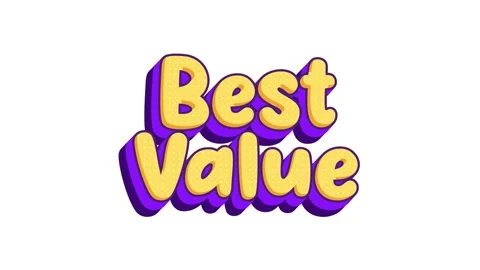 Motion text. Best value 3d sale text on white background Stock Footage 336167042