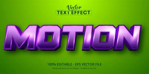 Motion text, cartoon style editable text effect Stock Illustration