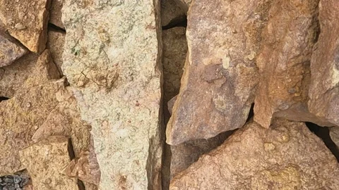 The in motion texture of rock rock layers Video stock 155726761