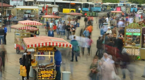 Motion of thick crowd of people Stock Footage 63774111