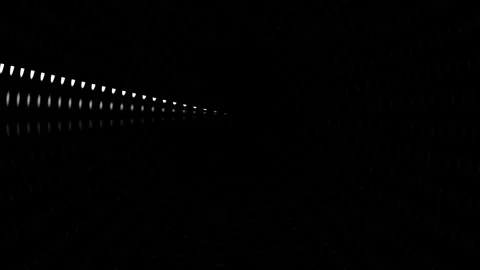 Motion through dark tunnel with lights along the path Stock Footage 339326888