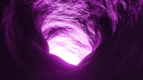 Motion through glowing purple abstract wormhole video clip footage Stock Footage 327569405