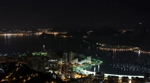 Motion time Laps of the Rio's famous Sugar Loaf at sun rise Stock Footage 50613896