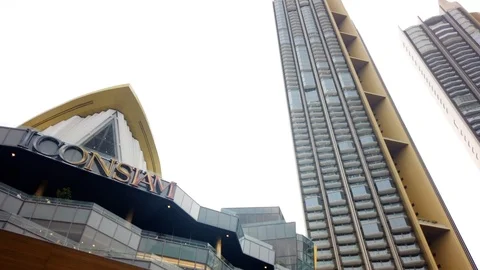 Motion time lapse of Apple store and ICONSIAM Stock Footage 110212924
