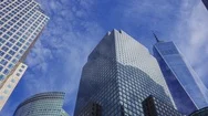 Motion Time Lapse Of Financial District Of Lower Manhattan And Wtc Stock Footage