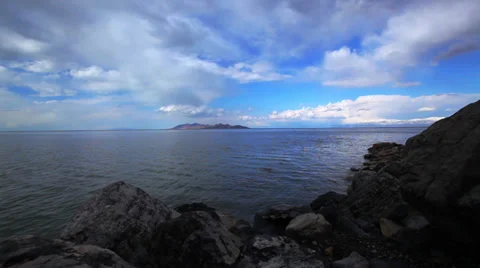 Motion Time Lapse of the Great Salt Lake Stock-Footage 33193468