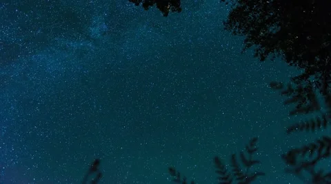 Motion Time Lapse of Moving Milkyway and Stars Video stock 43311684