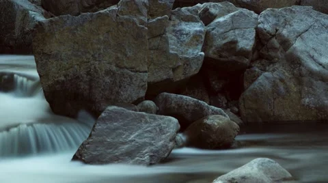 Motion Time Lapse of Moving Water Fall Video stock 43311704
