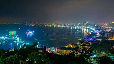 Motion Time lapse from night time at Khao Phra viewpoint Stock Footage 99351798